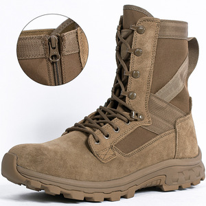 Bottes tactiques DF22 pour hommes, en daim, imperméables, pour toutes les saisons, hautes, de randonnée, couleur beige - Product Image 1