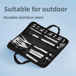 Ensemble d'ustensiles d'extérieur modernes en acier inoxydable <span class=keywords><strong>pour</strong></span> barbecue, <span class=keywords><strong>kit</strong></span> d'outils en métal <span class=keywords><strong>pour</strong></span> la <span class=keywords><strong>cuisine</strong></span> <span class=keywords><strong>de</strong></span> camping et le gril à charbon - Product Image 3