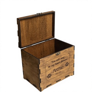 B.S. Urna Funeraria Internacional de Acero Inoxidable, Estilo Americano, Ecológica, con Acabado de Madera Natural, para Adultos, 200-220 Pulgadas Cúbicas - Product Image 1