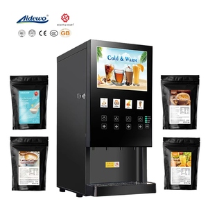 Machine à café instantané commerciale Aidewo YKT4-01, options chaud/brun chaud, saveur réglable, production de 10 tasses/minute, écran tactile 8 pouces YKT4 - Product Image 1