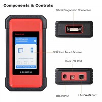 Herramienta Launch X431 PAD V Elite J2534 con nuevo soporte Smartlink C ECU/ECM Mapa de topología de programa en línea CANFD/DoIP y más de 60 servicios