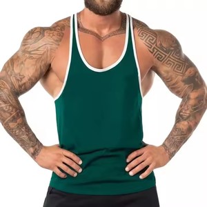 <b>Men's</b> Gym Stringer Tank Top Casual Bodybuilding <b>Singlet</b> Quick Dry Solid Color Streetwise Trends Plus Size - Product Image 3