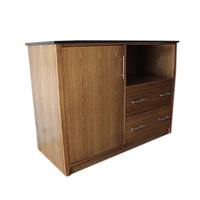 Commode moderne en mélamine MDF de haute qualité, Table en bois d'hôtel, meuble TV, meubles d'hôtel, Mini armoire de réfrigérateur