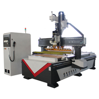 Hqd 4 6 9kw Moteur de broche refroidi par le vent Servo couteau droit bibliothèque 12 couteaux Atc CNC routeur