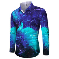 Chemise Cardigan Zippée Homme Personnalisée Style Vintage Décontracté Impression Numérique 3D Lavable en Machine Grande Taille Printemps