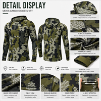 Chemise de pêche personnalisée 240G unisexe UPF 50+ à manches longues, impression numérique, 100% polyester, vêtements de pêcheur pour les marques d'équipements de plein air