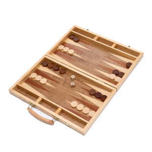 <span class=keywords><strong>Set</strong></span> di Backgammon in Legno Massello Premium Personalizzabile OEM ODM, Gioco da Tavolo di Lusso Artigianale per Famiglia - Product Image 1