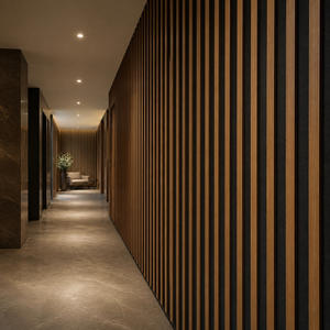 Lames en MDF avec feutre acoustique, panneau acoustique en bois personnalisé pour la décoration murale et de <span class=keywords><strong>plafond</strong></span> des salles de réunion, vente en gros - Product Image 2