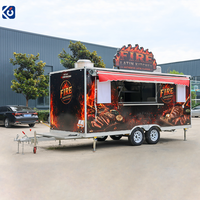 Remorque de cuisine mobile commerciale entièrement équipée pour tacos, burgers, restauration rapide de rue, camion de restauration, chariot de vente ambulante