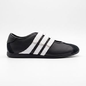 Zapatillas de Moda para <span class=keywords><strong>Mujer</strong></span> OEM ODM, de Corte Bajo, con Cierre de Velcro, Tres Correas, Parte Superior de PU, Punta de Gamuza, Planas, Retro, Casuales - Product Image 2