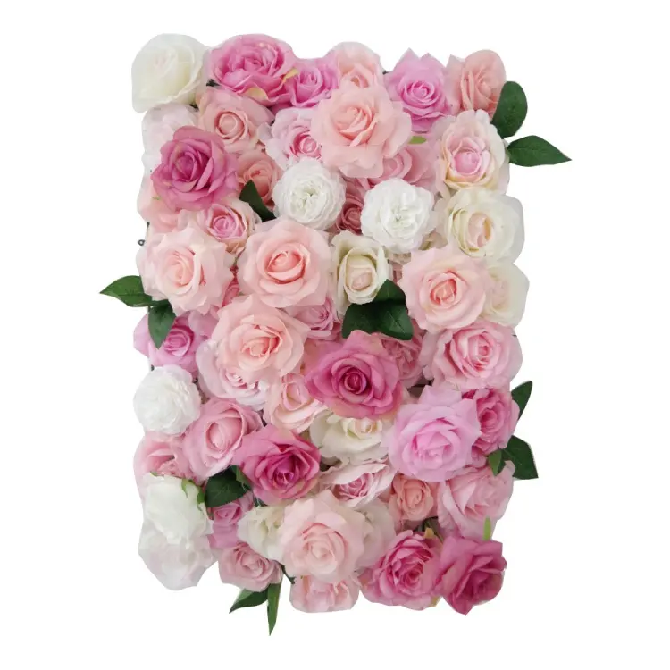 S0401 billige benutzer definierte Rose Blumen tafeln Party Event dekorative Blumen wand Seide künstliche Hochzeit Lieferanten Blumen wand Hintergrund