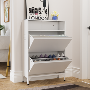 Modern Metal Super Thin Shoe Rack Multi Layers Shoe Cabinet for Home Entryway Space Saving Shoe Storage <b>Organizer</b> Holder - Product Image 1