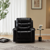 Canapé inclinable moderne extensible en cuir avec structure en bois pour salon, home cinéma et relaxation