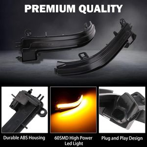 Nouveaux rétroviseurs latéraux jaunes fumés et clignotants séquentiels à LED pour les séries 1/2/3/4 F20/F33/F30/F32/X1/i3 - Product Image 4