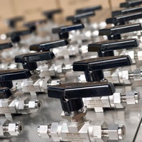 NAILOK SS316 Pneumatic Ball Valve 6000PSI High Pressure Compression Tube Fitting Valve Double Ferrule 2 Way Gas Instrument Valve