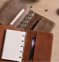 Cahier de notes à feuilles mobiles à reliure de couleur créative A6 A8 Couverture de cahier vintage pour cadeau