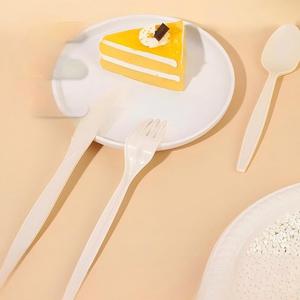 Nhà Máy Giá dùng một lần thiết lập dao kéo 100% compostable phân hủy sinh học PLA combo dùng một lần thiết lập dao kéo với dĩa thìa dao - Product Image 2
