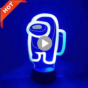 Mesa de café decoración del Led Sensor lámpara entre nosotros la noche de juego de luz de neón 7 cambio de Color 3D Luz - Product Image 1