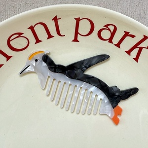 New Design Handmade Vintage Fashion Cartoon Animal Acetate Hair <b>Comb</b> Fun Cute <b>Bird</b> Lobster Portable Large Size for Women - Product Image 4