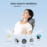 YUE RISE Coussin de sieste en mousse à mémoire de forme pour le cou et la tête, à fixer sur chaise de bureau, avec appui-tête étendu, pour soulager les douleurs cervicales