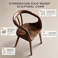 Chaises de salle à manger scandinaves en bois massif pour la maison Chêne pour la maison Bureau Entrepôt Restaurant Café-Style nordique