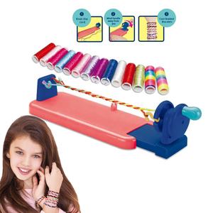2 en 1, fabrication de bracelets pour enfants, jouets artisanaux, kits de fabrication de bijoux pour enfants, kit de fabrication de bracelets, <span class=keywords><strong>jouet</strong></span> tricoté pour filles, cadeau d'anniversaire - Product Image 2