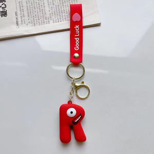 热卖卡通字母传说钥匙扣儿童启蒙教育3d娃娃吊坠钥匙扣 - Product Image 5