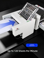 Plieuse de dépliage croisé entièrement automatique haute vitesse BaoYu A3 avec fonctions de pliage en deux, de rainurage et de superposition de papier pour livrets d'instructions