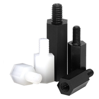 Colonne de support en plastique à vis unique, colonne hexagonale simple en nylon, colonne d'isolation pour PCB, entretoise Yin et Yang M2M3