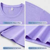 T-shirt sportiva da uomo personalizzata OEM, morbida, elasticizzata, traspirante, anti-pilling, per allenamento e sport.