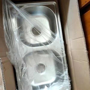 อ่างล้างจานสเตนเลสสองรูสองรูทนทานพร้อมการรับประกัน5ปีดีไซน์ทันสมัย - Product Image 5