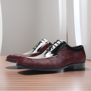 Nouvelles chaussures Oxford haut de gamme 2026 pour affaires, grandes tailles, en cuir, à bout rond, pour hommes, en stock - Product Image 1