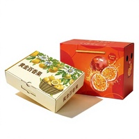 Boîte d'expédition en carton ondulé personnalisée pour fruits tropicaux, avec couvercle et base ventilés, emballage kraft en gros pour fruits tropicaux