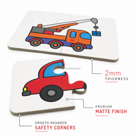 Cartas de Jogo Personalizadas em Quebra-Cabeça para Crianças, Cartas de Quebra-Cabeça de Transporte para Crianças, Cartões de Correspondência de 2mm de Espessura, Brinquedo Educacional, Serviço OEM