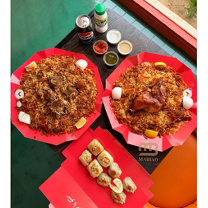 Nouvelle conception de boîte à riz en carton pour restaurant <span class=keywords><strong>halal</strong></span> Kabsa, pliable, hexagonale, en papier, pour l'emballage de poulet Mandi - Product Image 6