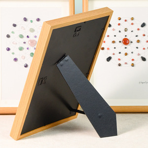 Nouveau bois cadre Photo présentoir naturel améthyste peinture Feng Shui Style maison ornement de fête pour photo et cadeau - Product Image 4