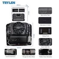 Nouveau climatiseur électrique 12V DC/AC pour camping-car avec réfrigération de 2000-2600W et débit d'air de 350-450m³/h
