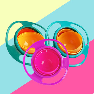 Ufo Bowl Balance 360 Degree Rotating Spill Free Baby Childrens Feeding Dish Solid Color Red C066W Age 1 2 Years - Product Image 2