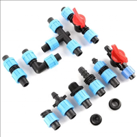 Bon prix connecteurs de bande goutte à goutte raccords de bande goutte à goutte raccord de tube d'irrigation goutte à goutte pour système d'eau de jardin