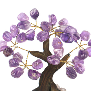 Wholesale Natural Healing Stones Crystal Bonsai <b>Tree</b> Amethyst Cluster Base Crystal <b>Tree</b> for Feng Shui Decoration - Product Image 5