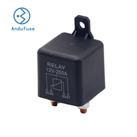 Andufuse 12V 200A Haute Puissance Voiture Relais Camion Moteur Continu Type Automobile Commutateur pour Démarreur Batterie Contrôle Accessoires