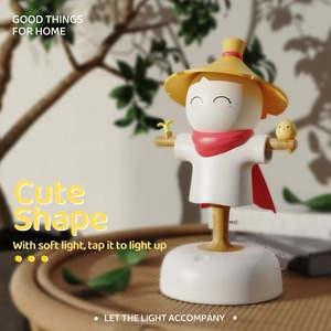 Cute Scarecrow Night <b>Light</b> With <b>Touch</b> Sensor USB Rechargeable 3 Levels Dimmable <b>LED</b> Sleeping Lamp for Children Bedroom Decor - Product Image 2