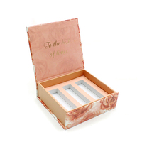 Boîte d'emballage personnalisée de couleur rouge rose pour les soins de la peau, boîte d'emballage en carton pour le maquillage, huile essentielle de brillant à lèvres