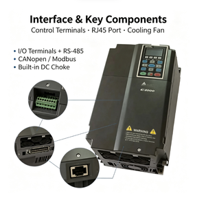 El Mejor Inversor VFD Delta C2000 Plus de 5.5kw CC a CA, Convertidor de Frecuencia Variable de 7.5kw Trifásico VFD450C43S-00 para la Industria - Product Image 3