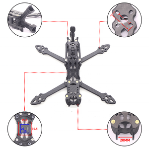 HSKRC MARK4 HD 5/6/7 Inch Carbon Fiber RC <b>Quadcopter</b> FPV Racing <b>Drone</b> with CADDX VISTA 130/140g Lightweight Private Mold - Product Image 5