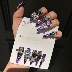 Prensa de diamante de industria pesada de primera calidad hecha a mano en <span class=keywords><strong>uñas</strong></span> esmaltadas <span class=keywords><strong>uñas</strong></span> <span class=keywords><strong>doradas</strong></span> <span class=keywords><strong>uñas</strong></span> artificiales versátiles - Product Image 2