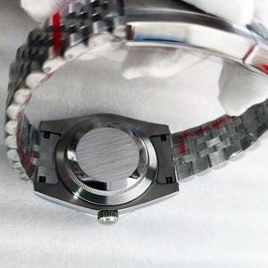 Boîtier de montre en acier inoxydable avec lunette en diamant argentée OEM ODM 36/39 mm, étanche, fond dense, calendrier, bracelet, logo personnalisé pour NH35/36 - Product Image 5