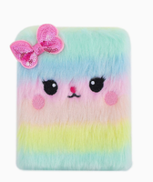 Carnet en Peluche Doux Personnalisable pour Enfants, Couverture Tissu Cousue, Motif Chat Anime Kawaii, Idéal École, Vente en Gros