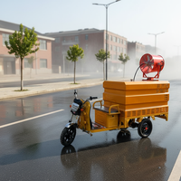 Nouvelle Camion-citerne à eau 4x2 automatique avec moteur, canon à brouillard et arroseur, norme Euro 4, portée 8-12m pour le contrôle des poussières routières