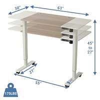 AJUNION Table électrique moderne de bonne qualité réglable en hauteur Bureau électrique ergonomique réglable en hauteur
